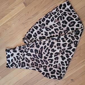 SHEIN leopard extra wide leg pants